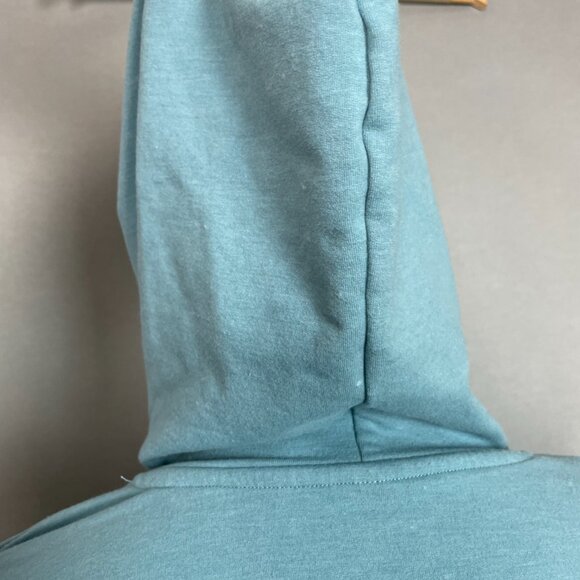 Marika Hoodie Sweatshirt Women Cutout Detail Heather Blue Smoke French Terry Med - Picture 7 of 13
